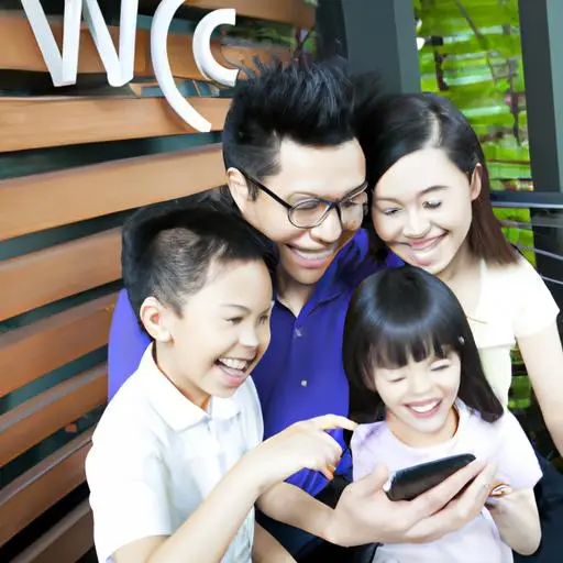 Gia đình vui vẻ sử dụng wifi tại Quận 9