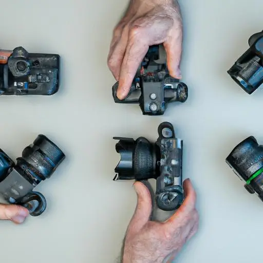 Người so sánh chất lượng các mẫu camera từ các nhà phân phối khác nhau.