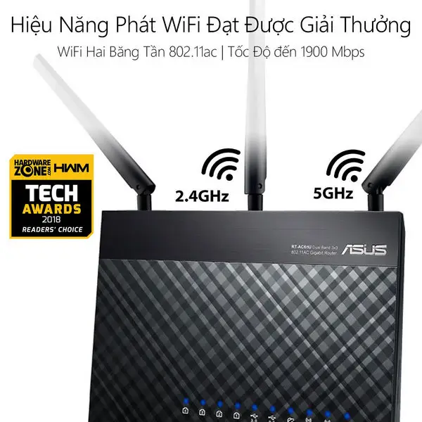 Asus RT-AC68U: Bộ phát wifi đỉnh cao với tốc độ 1900Mbps