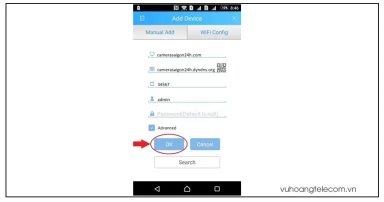 Cách cài đặt Camera Vantech để xem qua điện thoại