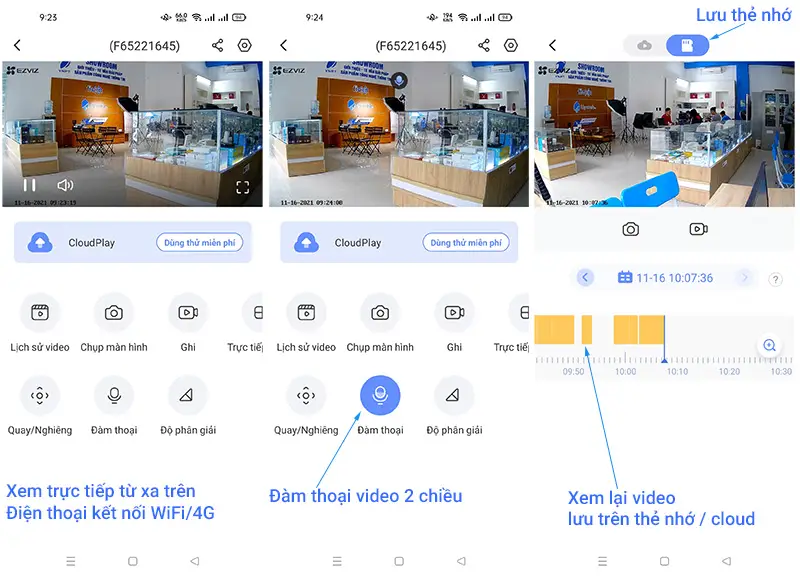 Ứng dụng xem Camera Ezviz