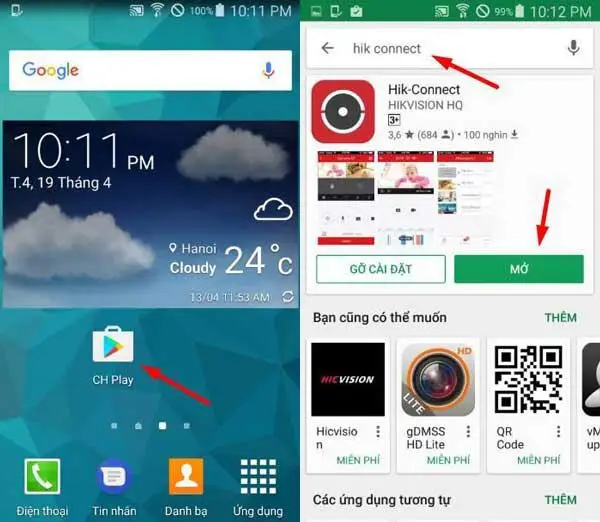 Cách xem camera trên điện thoại Android, IOS h1