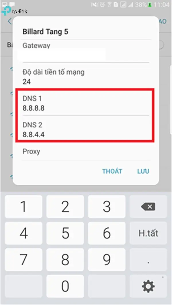 Đổi địa chỉ IP để hoàn tất quá trình đổi DNS cho điện thoại