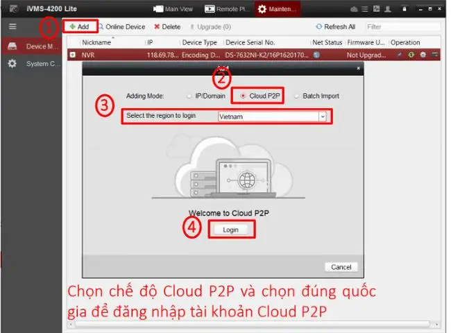 Gán thiết bị bằng tên miền từ xa vào phần mềm