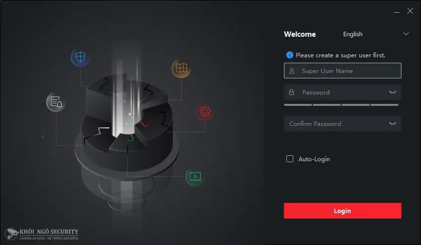 Giao diện phần mềm CMS xem camera Hikvision trên PC iVMS-4200