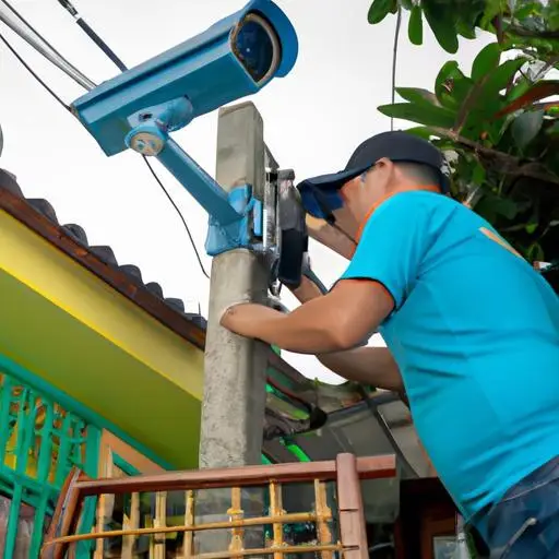 Kỹ thuật viên chuyên nghiệp lắp đặt camera an ninh tại quận Bình Tân