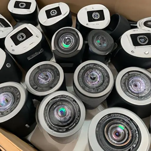 Một bức ảnh thực tế thể hiện đa dạng các loại camera Hikvision cũ để người mua có thể lựa chọn