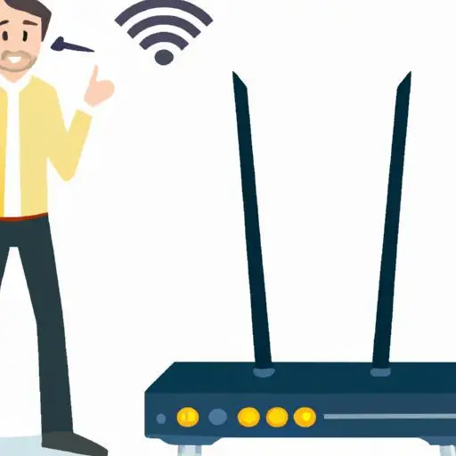 Một người khắc phục sự cố kết nối Wifi Router