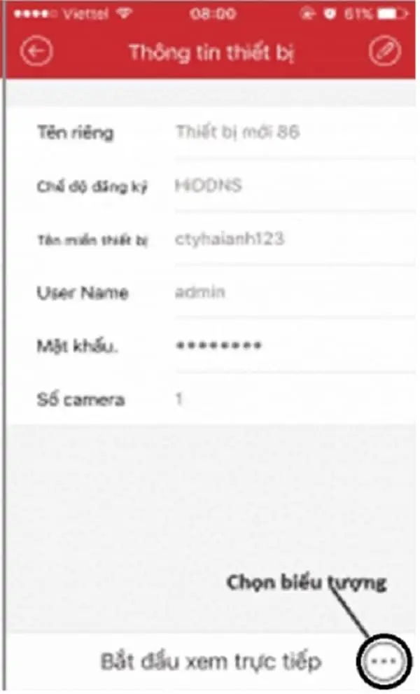 Nhấn vào “icon 3 chấm”