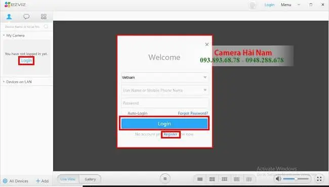 Quá trình cài đặt EZviz