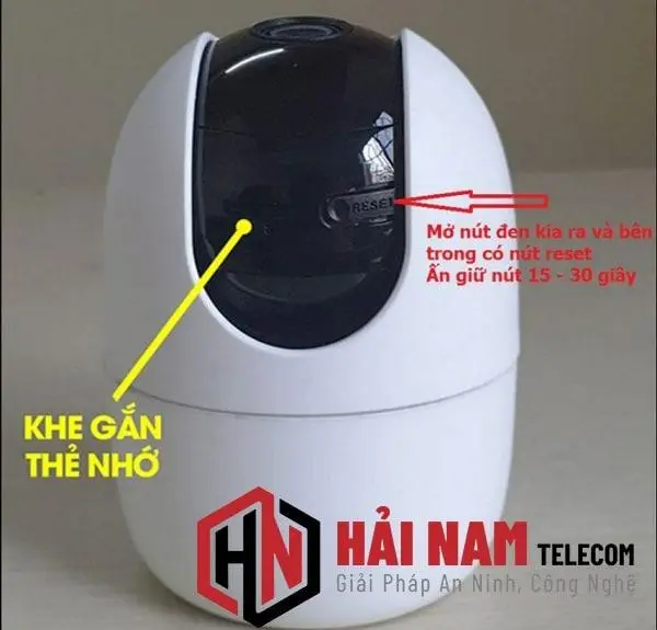 Vị trí nút Reset camera IMOU
