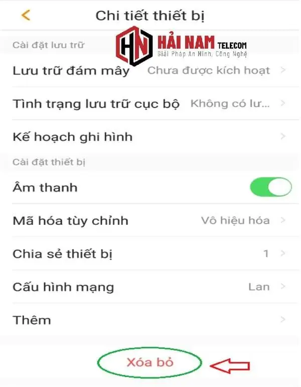 Xóa camera trên ứng dụng IMOU Life