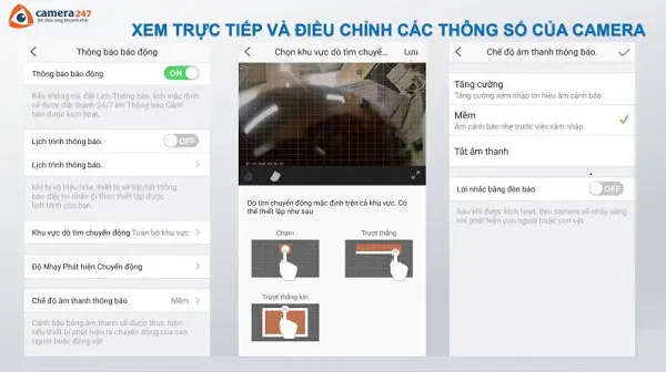Cài đặt thông số camera EZVIZ: âm thanh, hồng ngoại, đèn trạng thái, báo động