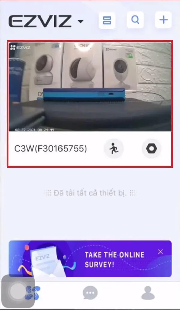 Chọn camera Ezviz cần chia sẻ trên ứng dụng EZVIZ để xem trên nhiều điện thoại