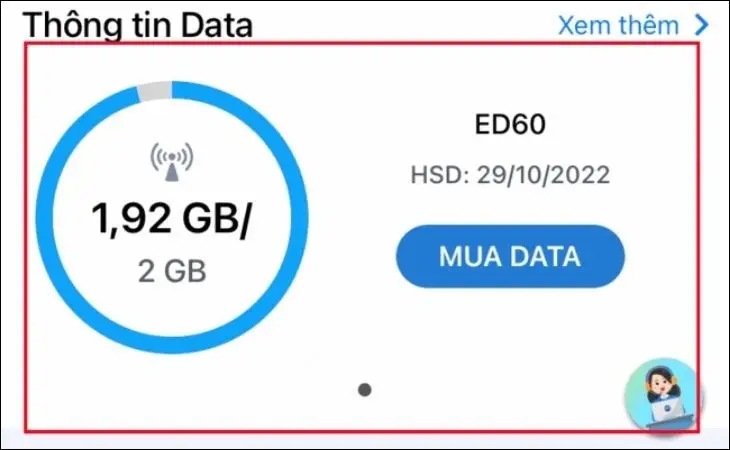 Kiểm tra dung lượng 4G trên ứng dụng My MobiFone