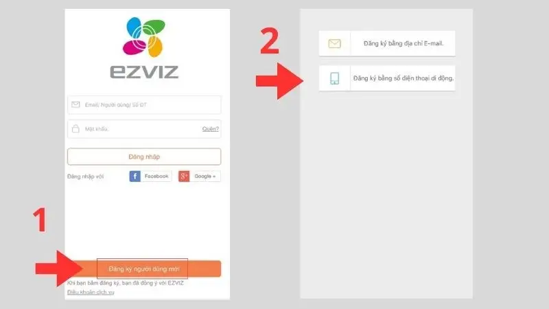 Tạo tài khoản EZVIZ