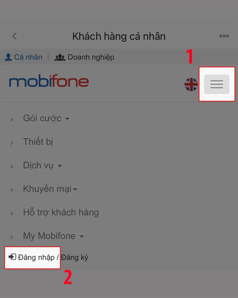 Trang web MobiFone