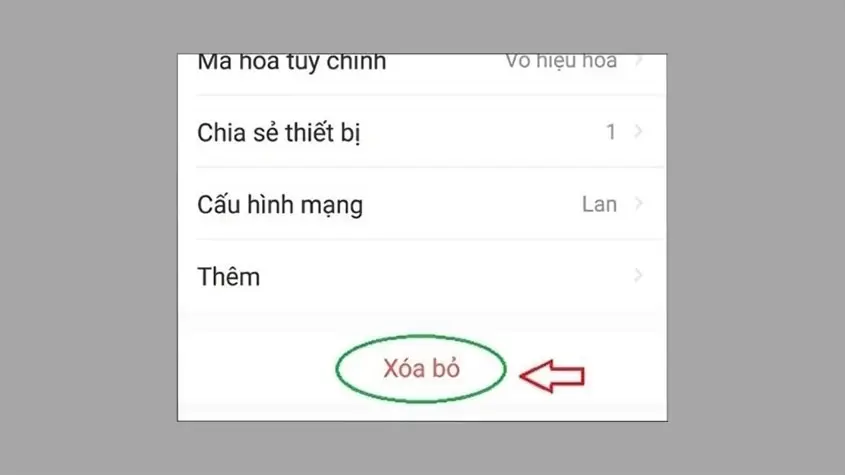 Chọn Xóa bỏ để gỡ thiết bị ra khỏi tài khoản IMOU Life trước khi thêm lại
