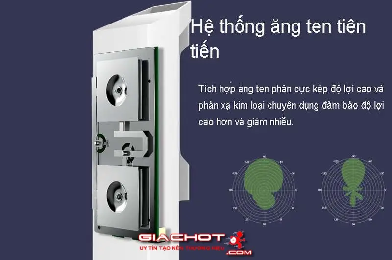 Lắp đặt CPE210 theo hướng chuẩn, dùng Antenna Alignment để đạt RSSI/SNR tốt cho liên kết điểm–điểm