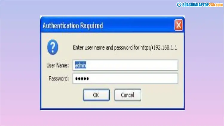 Màn hình đăng nhập hệ thống modem Viettel theo IP mặc định