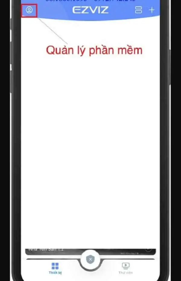 Mở mục Quản lý phần mềm trong ứng dụng Ezviz để cấu hình AP Mode