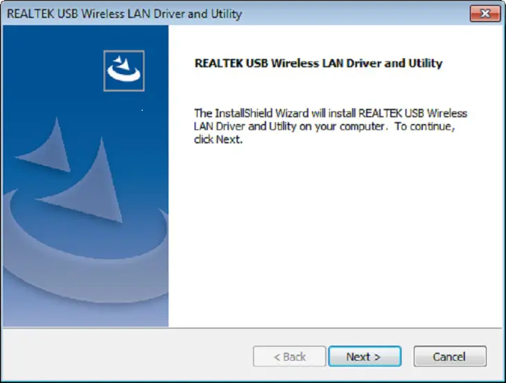 Thực hiện Next trong cửa sổ cài đặt Driver USB thu sóng WiFi