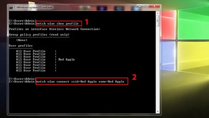 Kết nối Wi‑Fi bằng lệnh netsh trong Command Prompt cho người dùng nâng cao