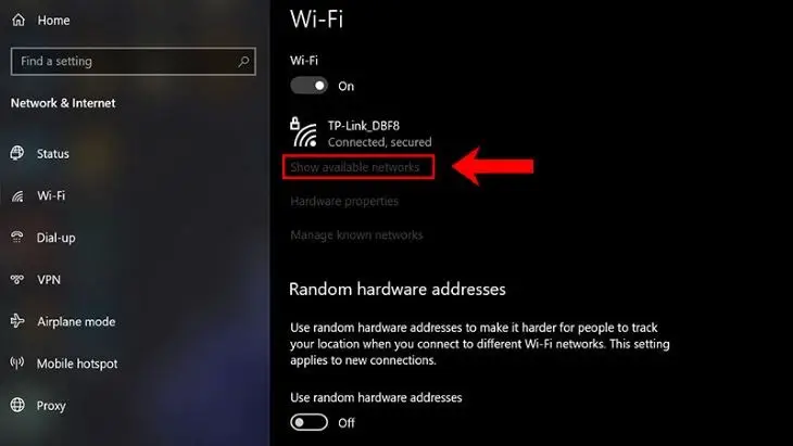 Thiết lập Wi‑Fi trong Settings Windows: Network &amp; Internet trên Windows 11