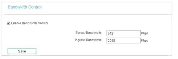 Bật Bandwidth Control