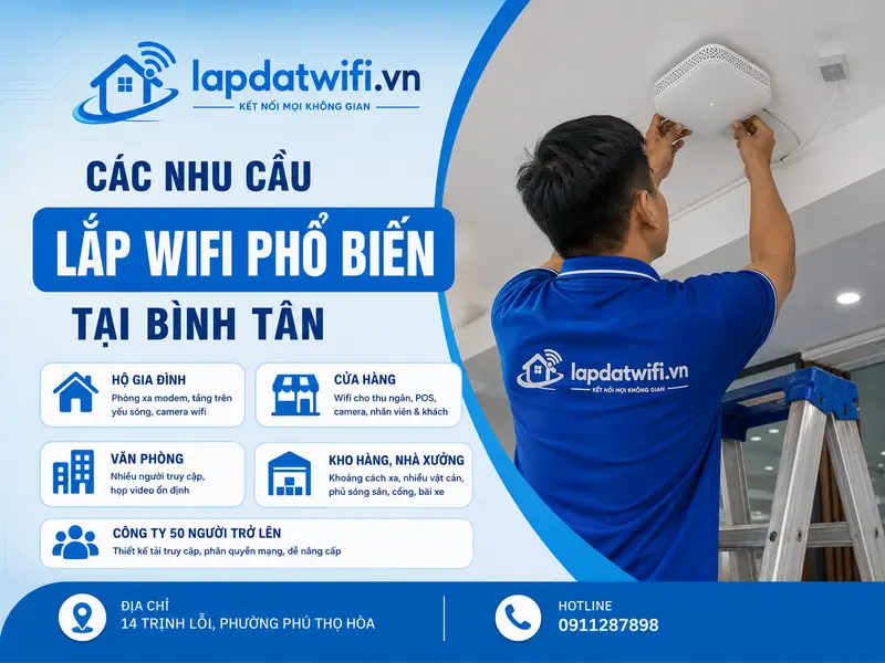 Các nhu cầu lắp wifi phổ biến tại Bình Tân