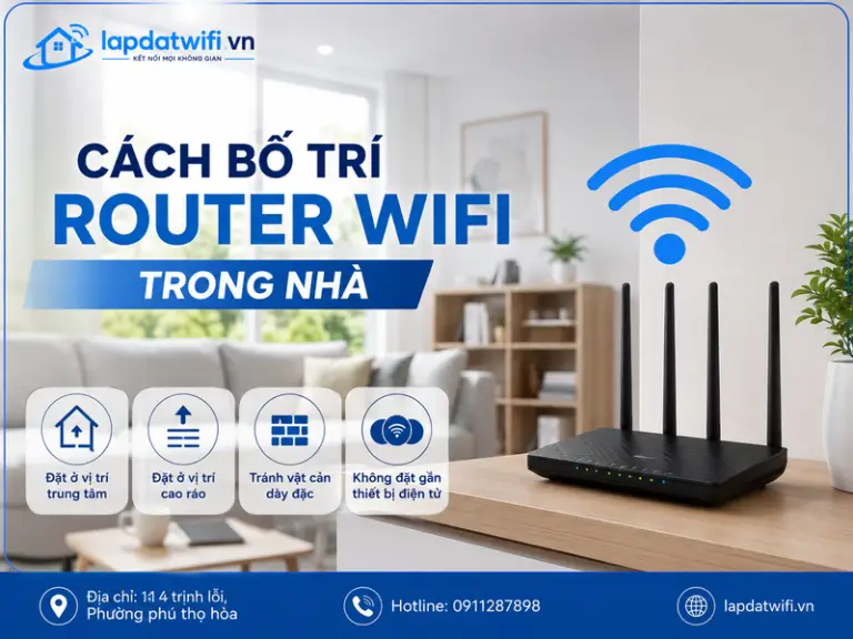 Cách bố trí router wifi trong nhà phủ sóng ổn định mọi vị trí