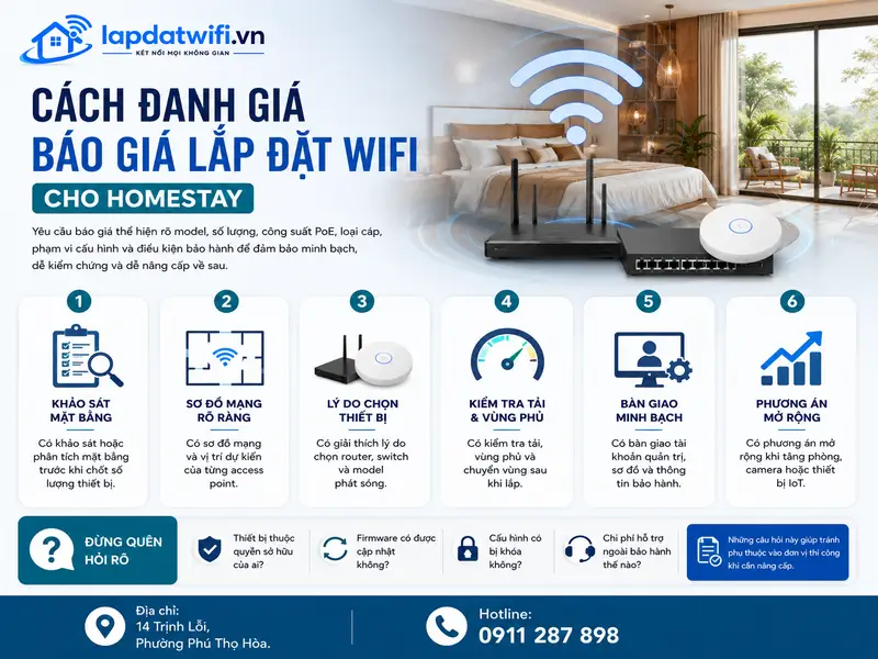 Cách đánh giá báo giá lắp đặt wifi cho homestay