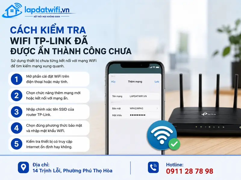 Cách kiểm tra WiFi TP-Link đã được ẩn thành công chưa