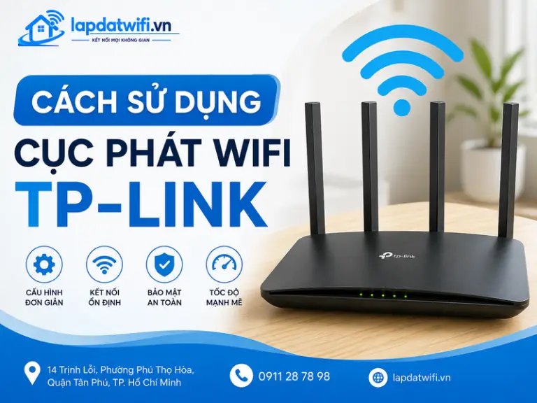 Hướng dẫn cách sử dụng cục phát wifi TP-Link cắm dây & di động cho 6 thiết bị