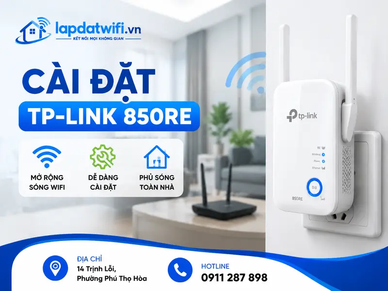 Cài đặt TP-Link 850RE đúng cách: Hướng dẫn sử dụng bộ mở rộng WiFi từng bước