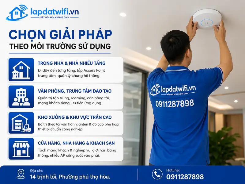 Chọn giải pháp theo môi trường sử dụng