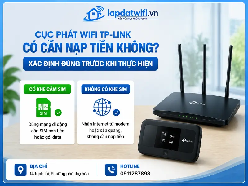 Cục phát WiFi TP-Link có cần nạp tiền không? Xác định đúng trước khi thực hiện