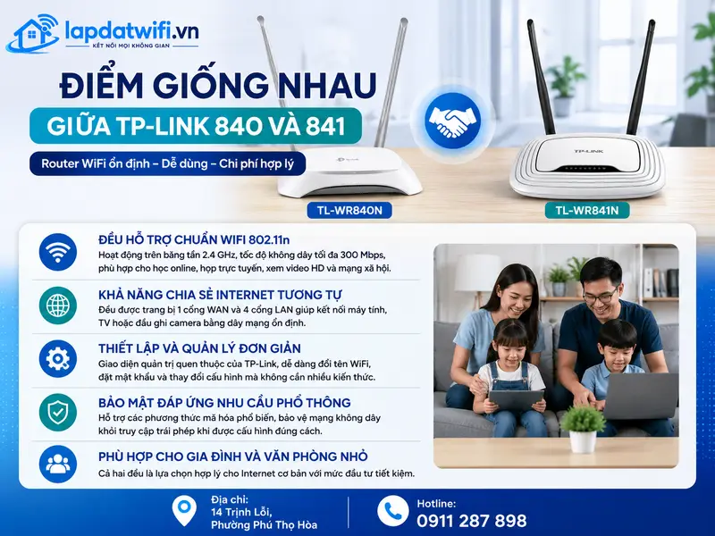 Điểm giống nhau giữa TP-Link 840 và 841