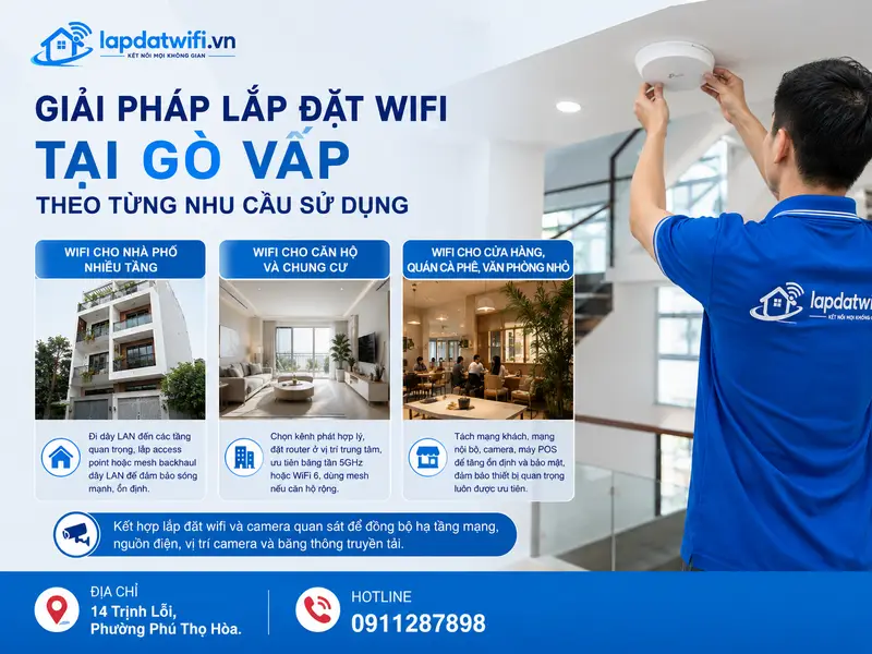 Giải pháp lắp đặt wifi tại Gò Vấp theo từng nhu cầu sử dụng
