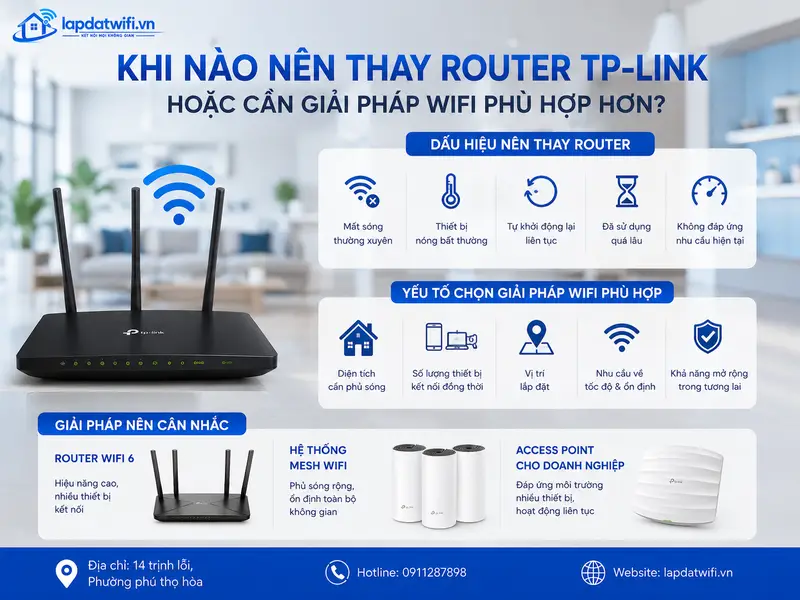 Khi nào nên thay router TP-Link hoặc cần giải pháp WiFi phù hợp hơn