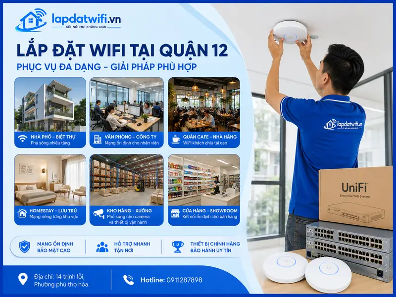Khu vực phục vụ và các mô hình thường triển khai tại Quận 12