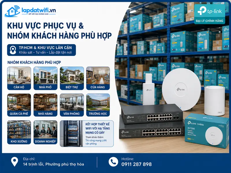 Khu vực phục vụ và nhóm khách hàng phù hợp