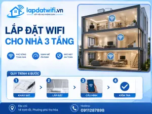 Lắp đặt wifi cho nhà 3 tầng