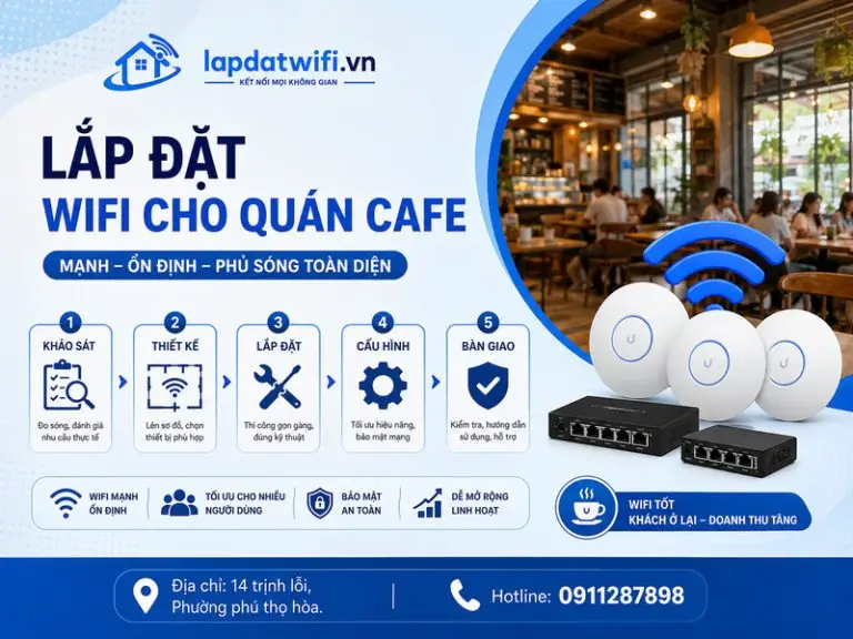 Lắp đặt wifi cho quán cafe: Giải pháp ổn định và tối ưu chi phí