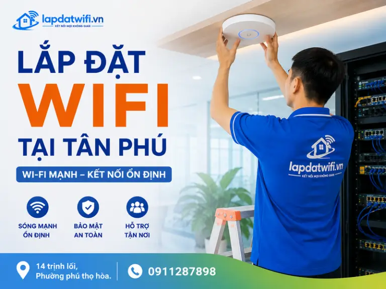 Lắp đặt wifi tại Tân Phú dịch vụ WiFi ổn định lâu dài chỉ từ 189K