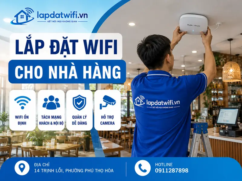 Lý do nhà hàng cần hệ thống WiFi riêng, không chỉ một router đặt ở quầy