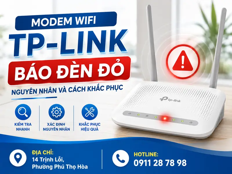 Modem WiFi TP-Link báo đèn đỏ: Hướng dẫn kiểm tra và khắc phục từng bước