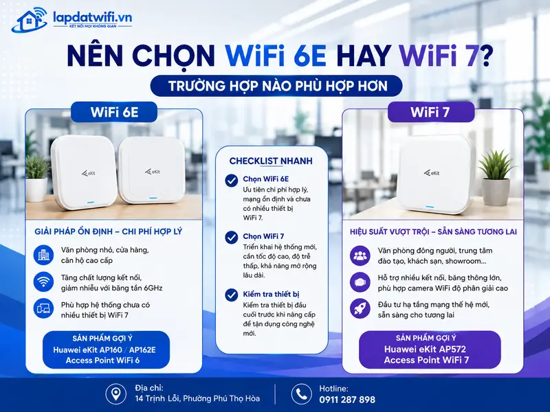 Nên chọn WiFi 6E hay WiFi 7? Trường hợp nào phù hợp hơn