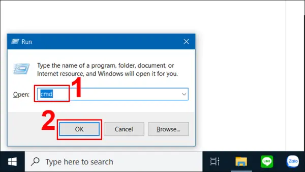 Nhấn tổ hợp Windows và R