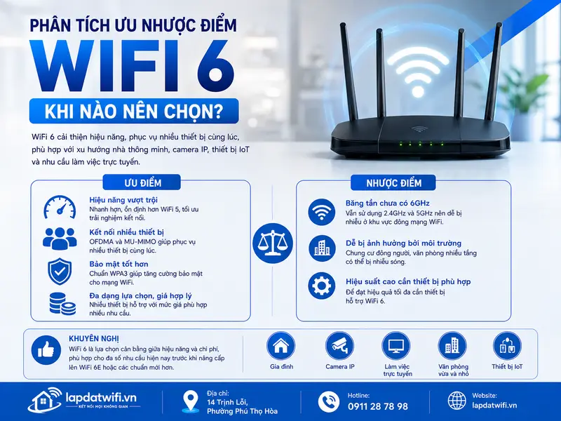 Phân tích ưu nhược điểm WiFi 6: Khi nào nên chọn chuẩn WiFi này?